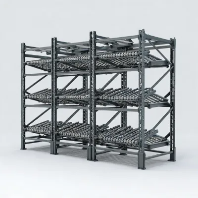 pallet flow rack storage systems