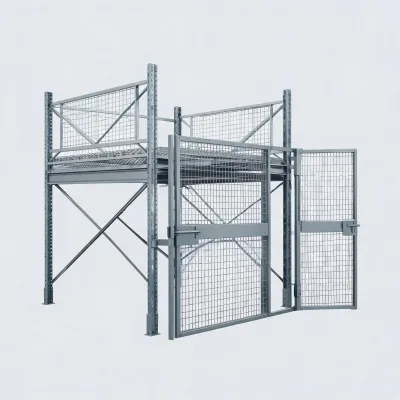 pallet rack supported mezzanine gate
