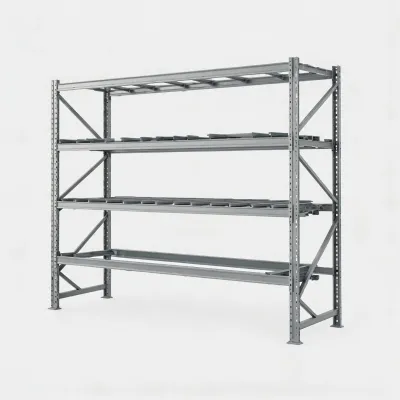 single deep selective pallet rack